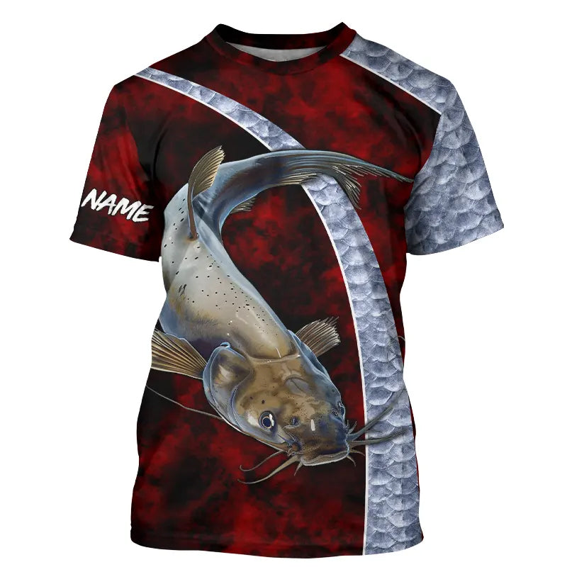Catfish fishing, women custom Performance Long Sleeve Fishing NQS2438