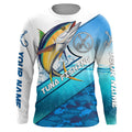 Tuna fishing blue sea camo UV protection long sleeve fishing, custom Tuna fishing NQS5090