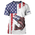 American flag Largemouth Bass patriotic fishing Custom Bass tournament long sleeves fishing NQS5391