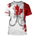 Canadian flag Fishing Fish Hook UV protection custom long sleeves Patriotic fishing apparel NQS7973