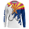 Arizona flag AZ Fishing Fish Hook UV protection custom long sleeve Patriotic fishing apparel NQS7975