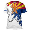 Arizona flag AZ Fishing Fish Hook UV protection custom long sleeve Patriotic fishing apparel NQS7975