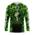 Bass Fishing green camouflage sun protection Custom name long sleeve fishing, women, Kid NQS4254