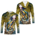 Walleye Fishing Scales Camo American Flag Faith patriotic Custom UV protection long sleeves NQS9310