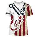 American flag Fish on patriotic fishing 3dfish UV long sleeve Custom fishing apparel NQS1753