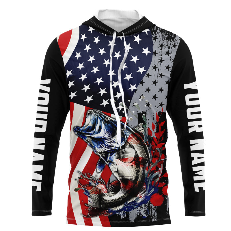 American Flag Bass Fishing Custom patriotic performance Fishing Bass fishing NQS9111