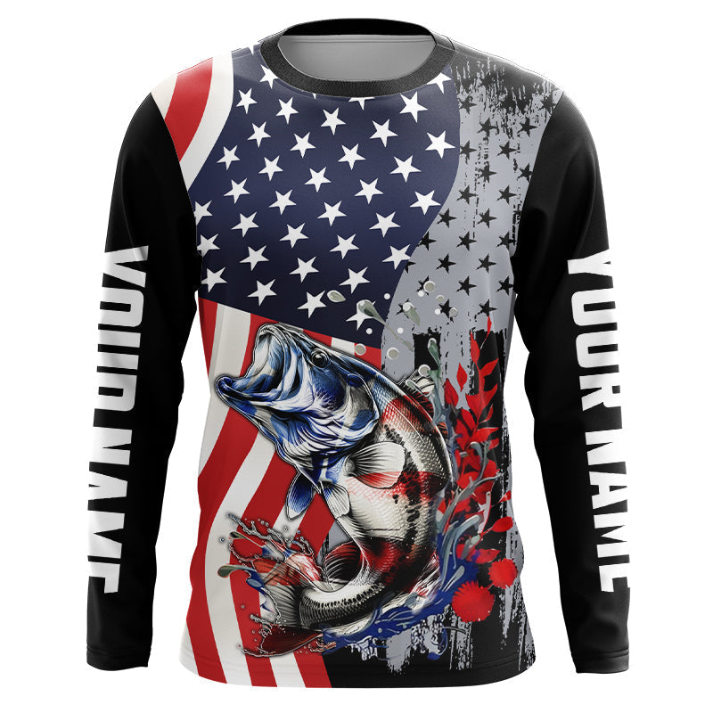 American Flag Bass Fishing Custom patriotic performance Fishing Bass fishing NQS9111