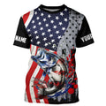 American Flag Bass Fishing Custom patriotic performance Fishing Bass fishing NQS9111