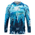 Great Barracuda Fishing blue tie dye Custom name fishing, custom fishing apparel NQS3138