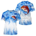 Red snapper saltwater fishing blue sea camo Custom Name sun protection UPF long sleeve fishing NQS3542