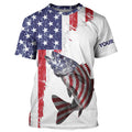 American flag Walleye patriotic fishing Custom Walleye tournament long sleeves fishing NQS5864