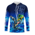 Personalized Mahi Mahi, Wahoo, Tuna Blue Performance Fishing, compass offshore tournament NQS5866
