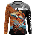Redfish fishing scales customize performance long sleeves Fishing, Red drum fishing NQS6955