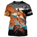 Redfish fishing scales customize performance long sleeves Fishing, Red drum fishing NQS6955