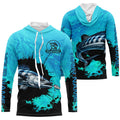 Personalized Wahoo fishing Performance long sleeve Fishing, Wahoo fishing | Blue NQS6976