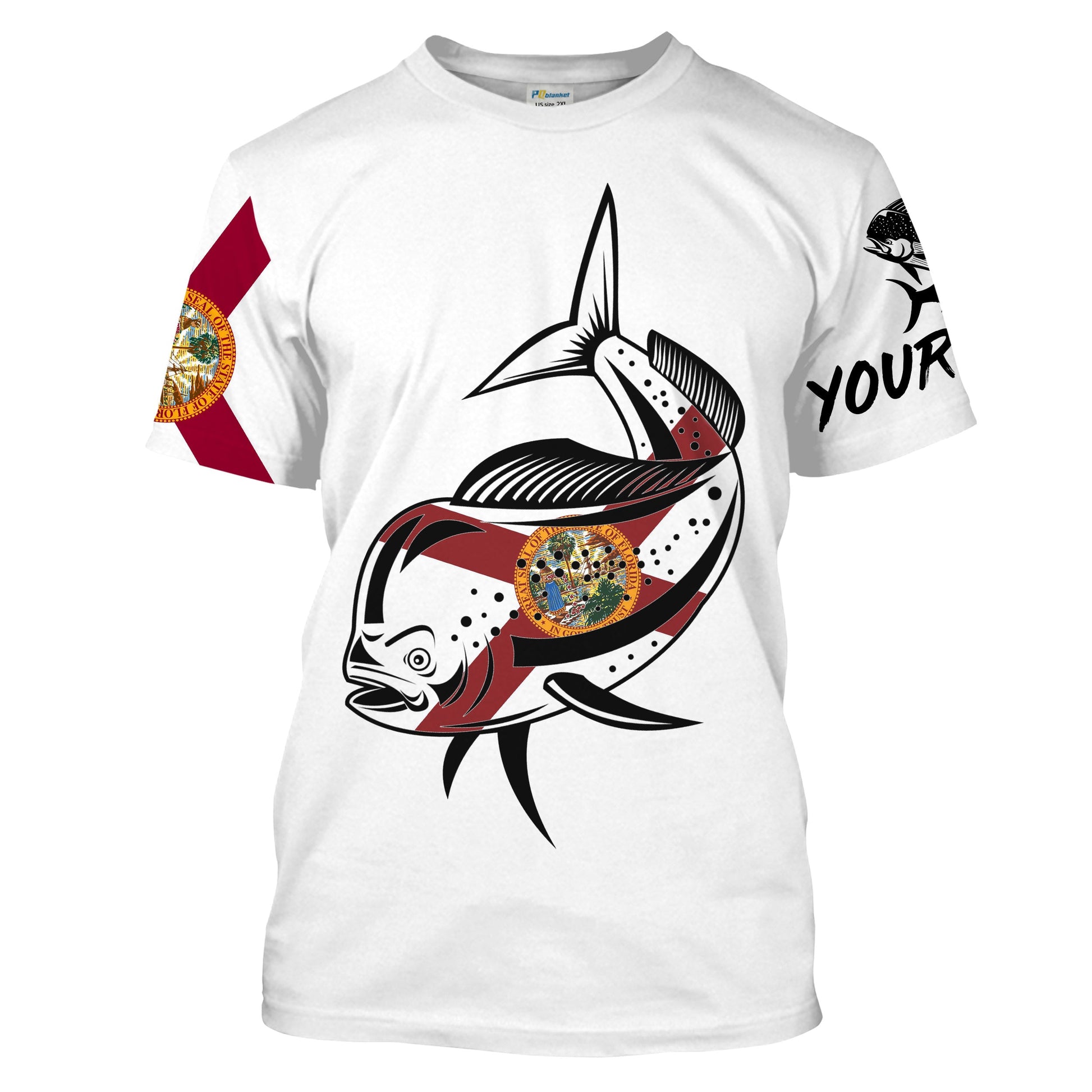 Mahi mahi Fishing Florida Flag patriotic Customize long sleeves fishing NQS2247