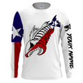 Fish reaper Fishing Texas Flag patriotic Customize Name long sleeves fishing NQS2241