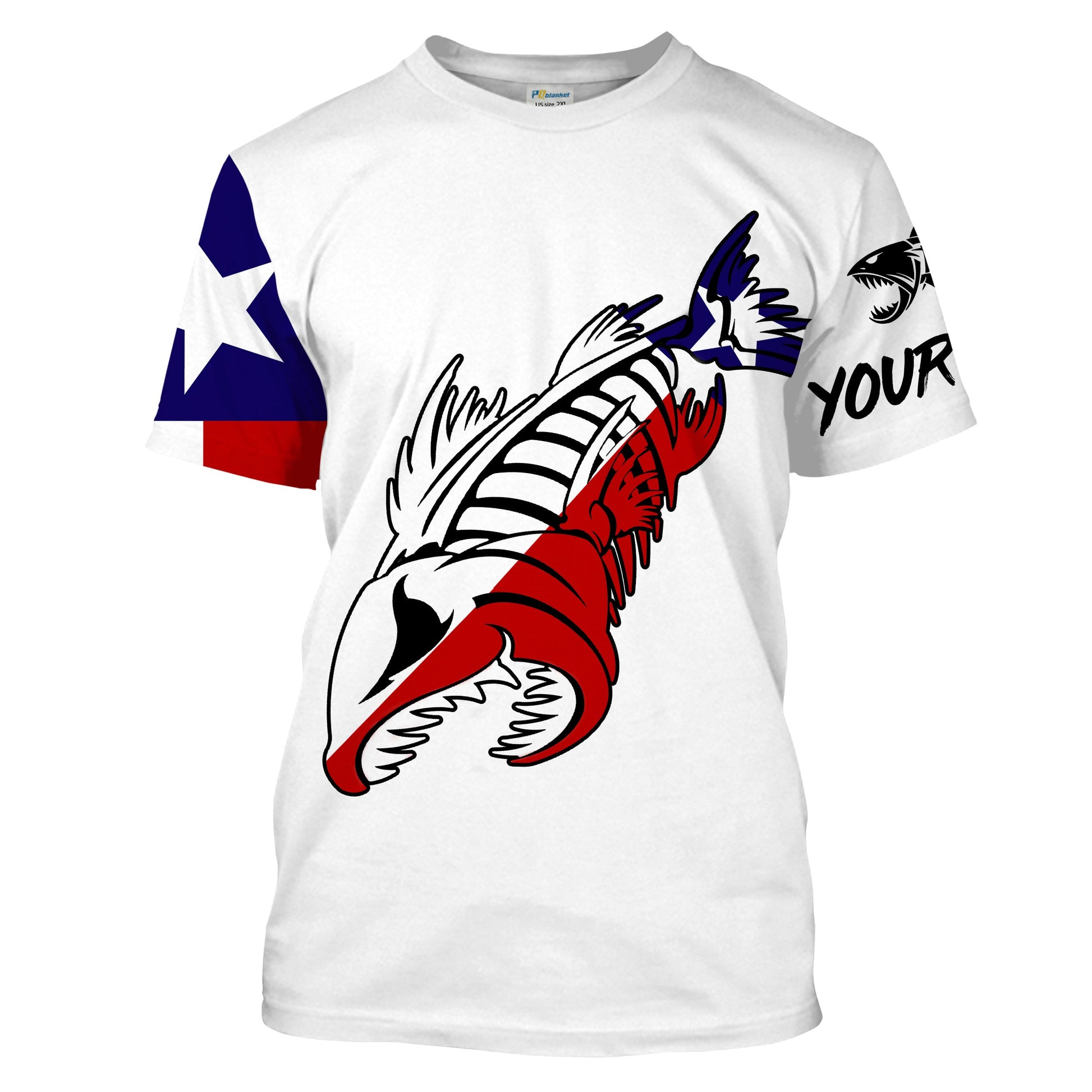 Fish reaper Fishing Texas Flag patriotic Customize Name long sleeves fishing NQS2241