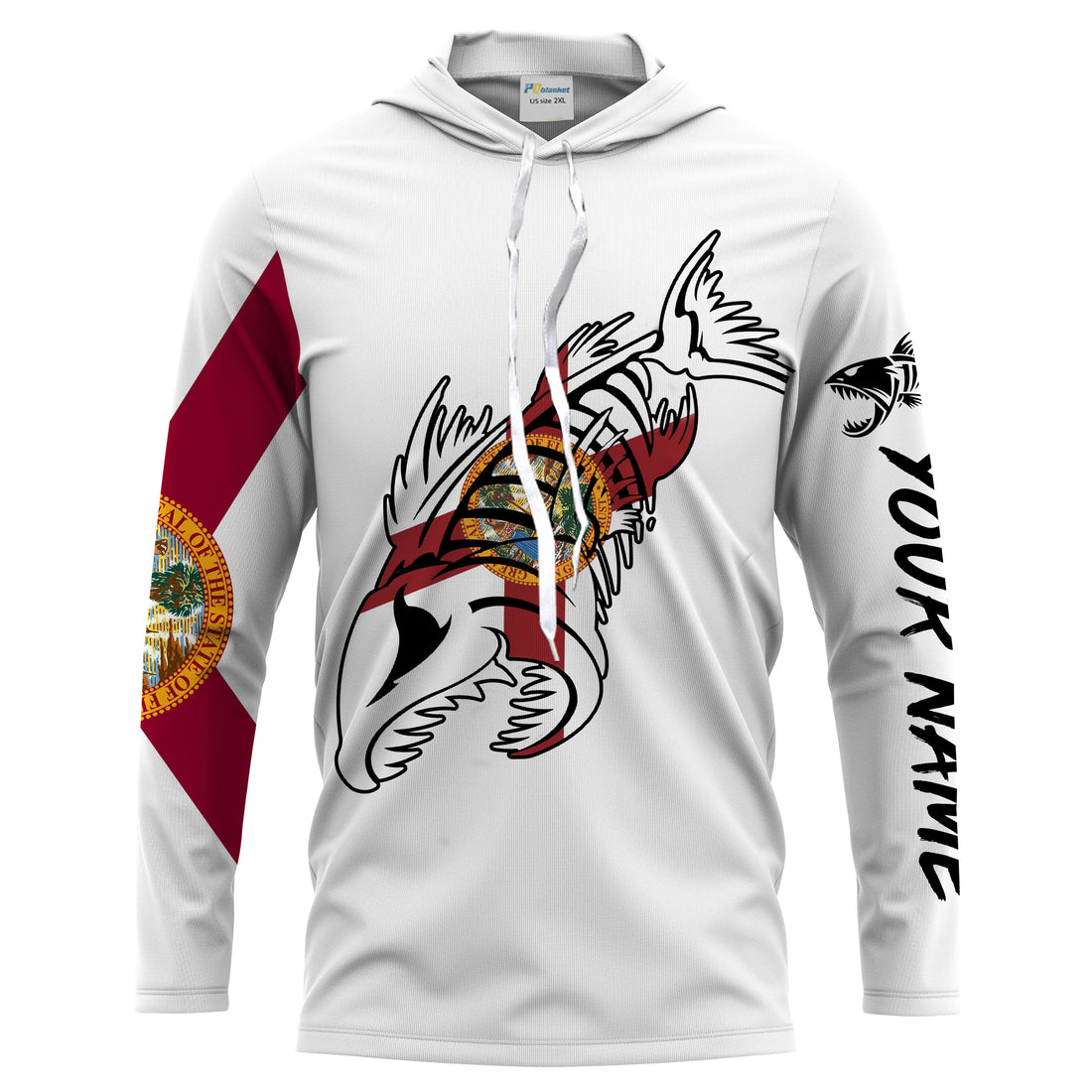 Fish reaper Fishing Florida Flag patriotic Customize Name long sleeves fishing NQS2242