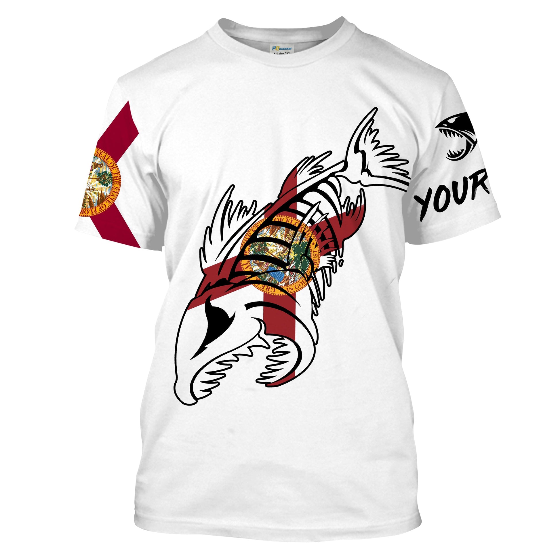 Fish reaper Fishing Florida Flag patriotic Customize Name long sleeves fishing NQS2242
