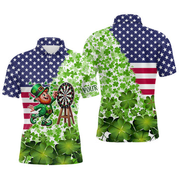 American flag St Patrick day shamrock pattern custom St Patrick Team Darts NQS9582