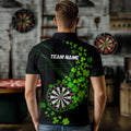 Green shamrock Lucky Darts, Quarter-Zip Custom St Patrick day Dart Team NQS9458