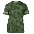 Personalized green fishing camo Performance long sleeve Fishing, team fishing tournament NQS6943
