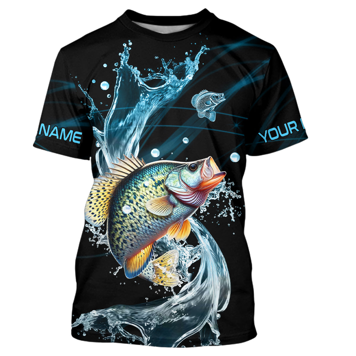 Crappie fishing blue water Custom performance long sleeve fishing, Crappie fishing NQS9094