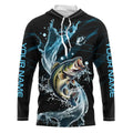 Largemouth Bass fishing blue water Custom performance long sleeve fishing, Bass fishing NQS7411