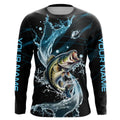 Largemouth Bass fishing blue water Custom performance long sleeve fishing, Bass fishing NQS7411