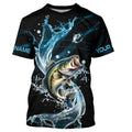 Largemouth Bass fishing blue water Custom performance long sleeve fishing, Bass fishing NQS7411