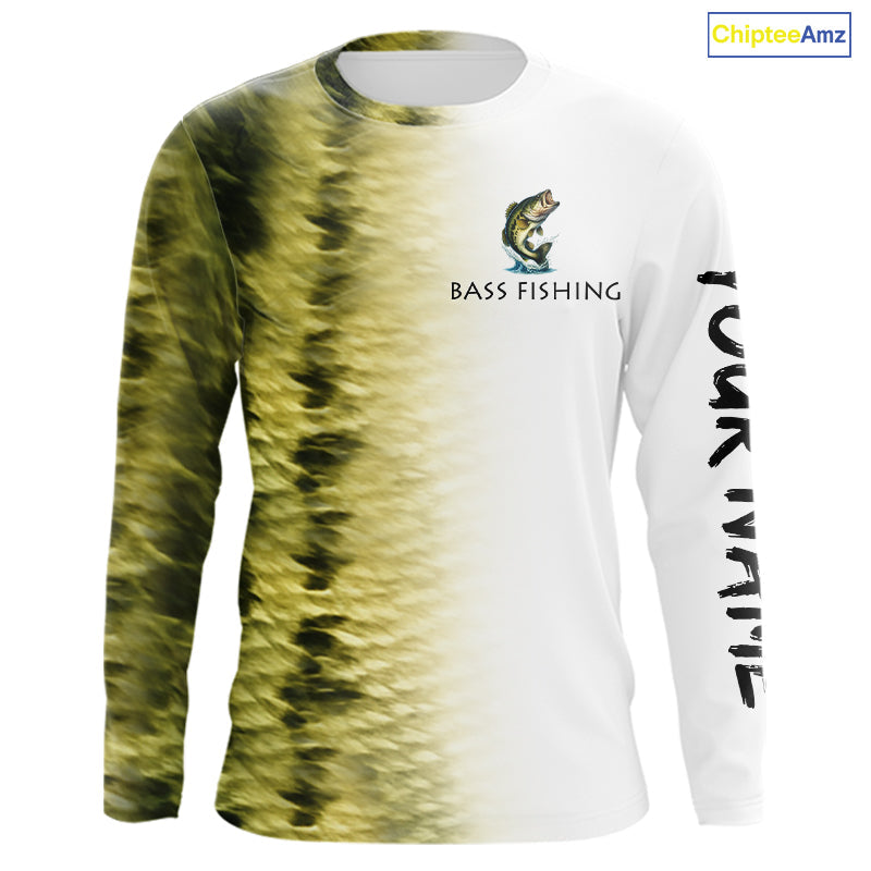 Personalized Green Scales Performance Bass Fishing, custom Bass fishing tournament