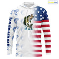 Red, White and Blue American Flag Bass Fishing custom patriotic Bass performance Fishing