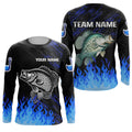 Blue fire Crappie fishing Custom performance long sleeve Crappie fishing tournament for team NQS9084