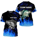 Blue fire Crappie fishing Custom performance long sleeve Crappie fishing tournament for team NQS9084