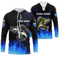 Blue fire Walleye fishing Custom performance long sleeve Walleye fishing tournament for team NQS9085