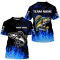 Blue fire Walleye fishing Custom performance long sleeve Walleye fishing tournament for team NQS9085