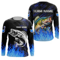 Blue fire Largemouth Bass fishing Custom performance long sleeve fishing tournament for team NQS7736