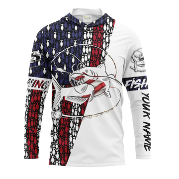 Catfish Fishing 4th of July American flag Patriotic gifts for Fisherman - Fishing Gift for Dad Christmas, Birthday FSD2145