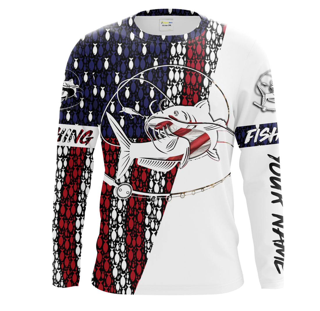 Catfish Fishing 4th of July American flag Patriotic gifts for Fisherman - Fishing Gift for Dad Christmas, Birthday FSD2145