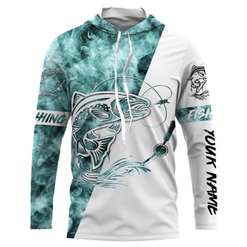 Trout Fishing Blue Smoke 3D Custom Name Sun/UV Protection For Fisherman Personalized Fishing Gifts FSD2917