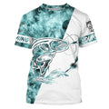 Trout Fishing Blue Smoke 3D Custom Name Sun/UV Protection For Fisherman Personalized Fishing Gifts FSD2917