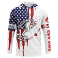 Bass fishing America Flag UV protection fishing fishing for fisherman A21