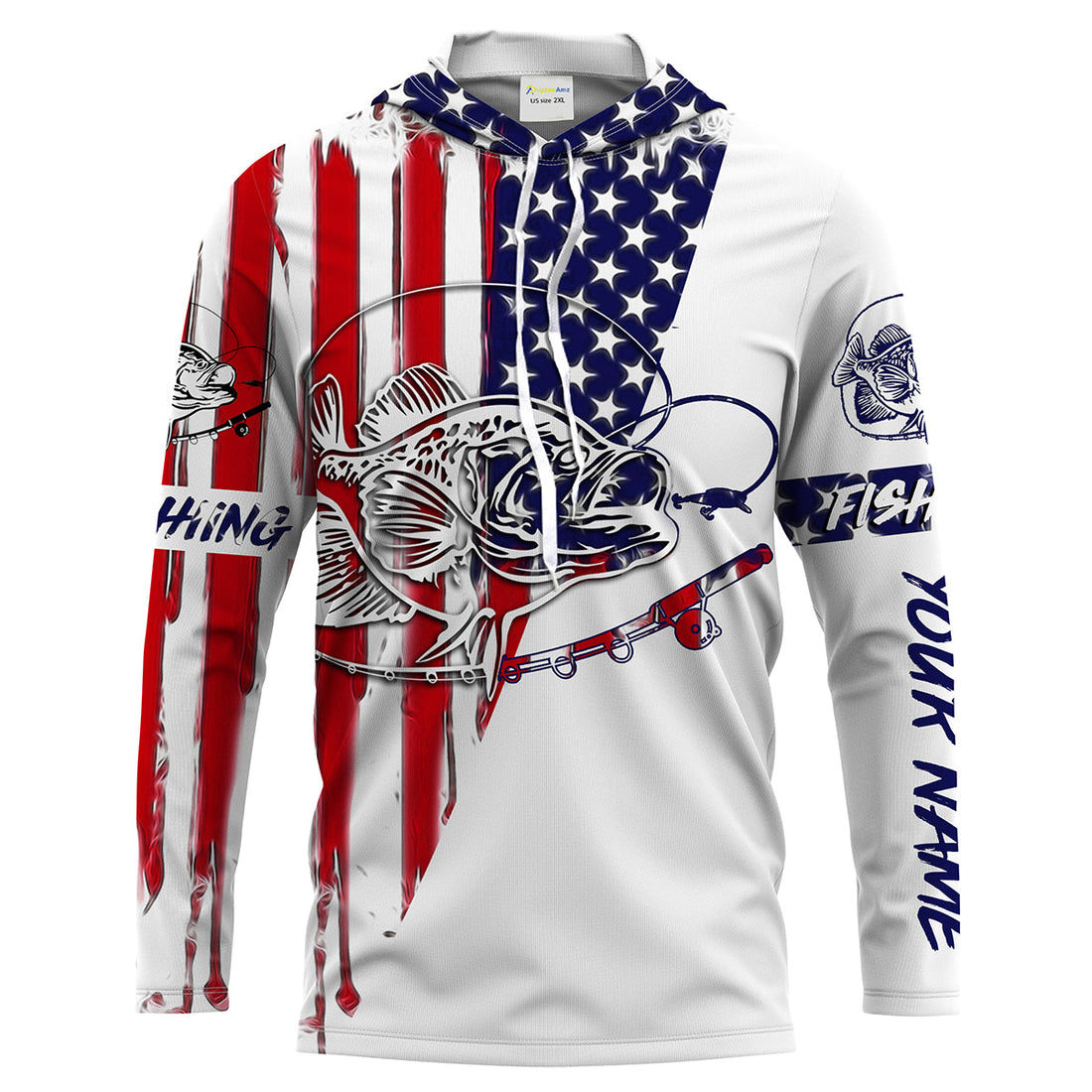 Fishing American Flag Crappie fishing Apparel for Adult and Kid, Personalized Patriotic fishing gifts FSD2318