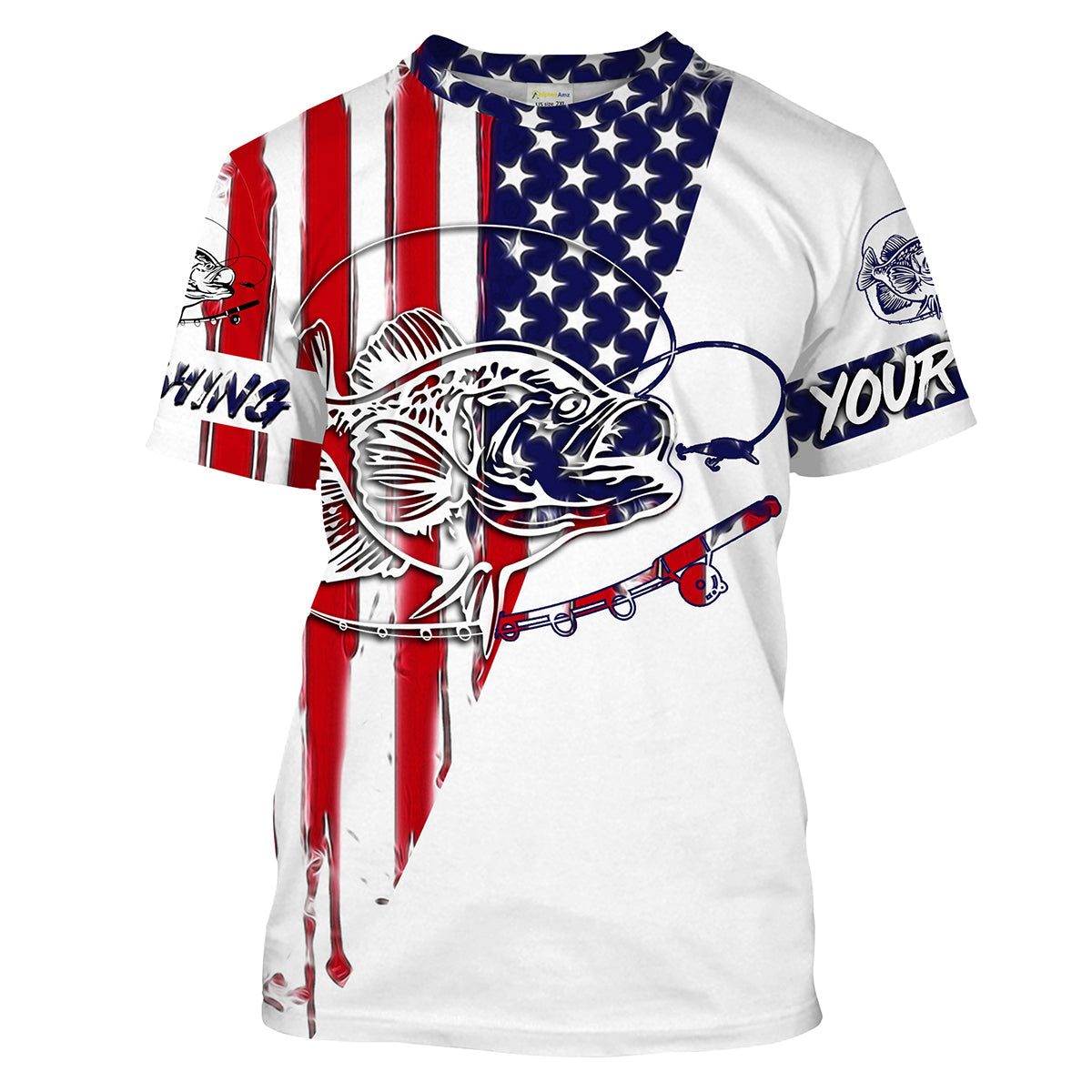Fishing American Flag Crappie fishing Apparel for Adult and Kid, Personalized Patriotic fishing gifts FSD2318