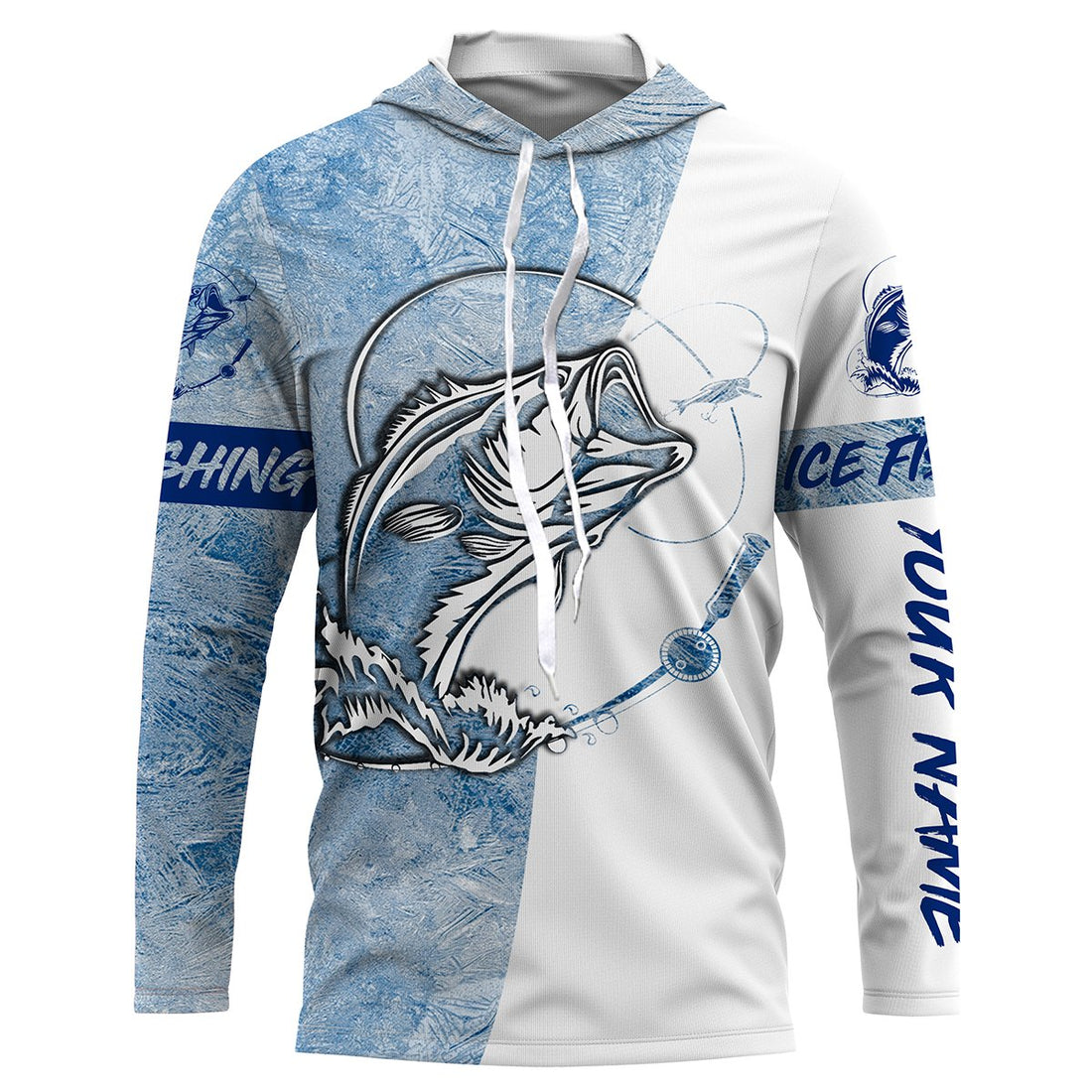 Ice Fishing Largemouth Bass Winter Fishing Performance Long Sleeve, Fisherman Gifts FSD2657