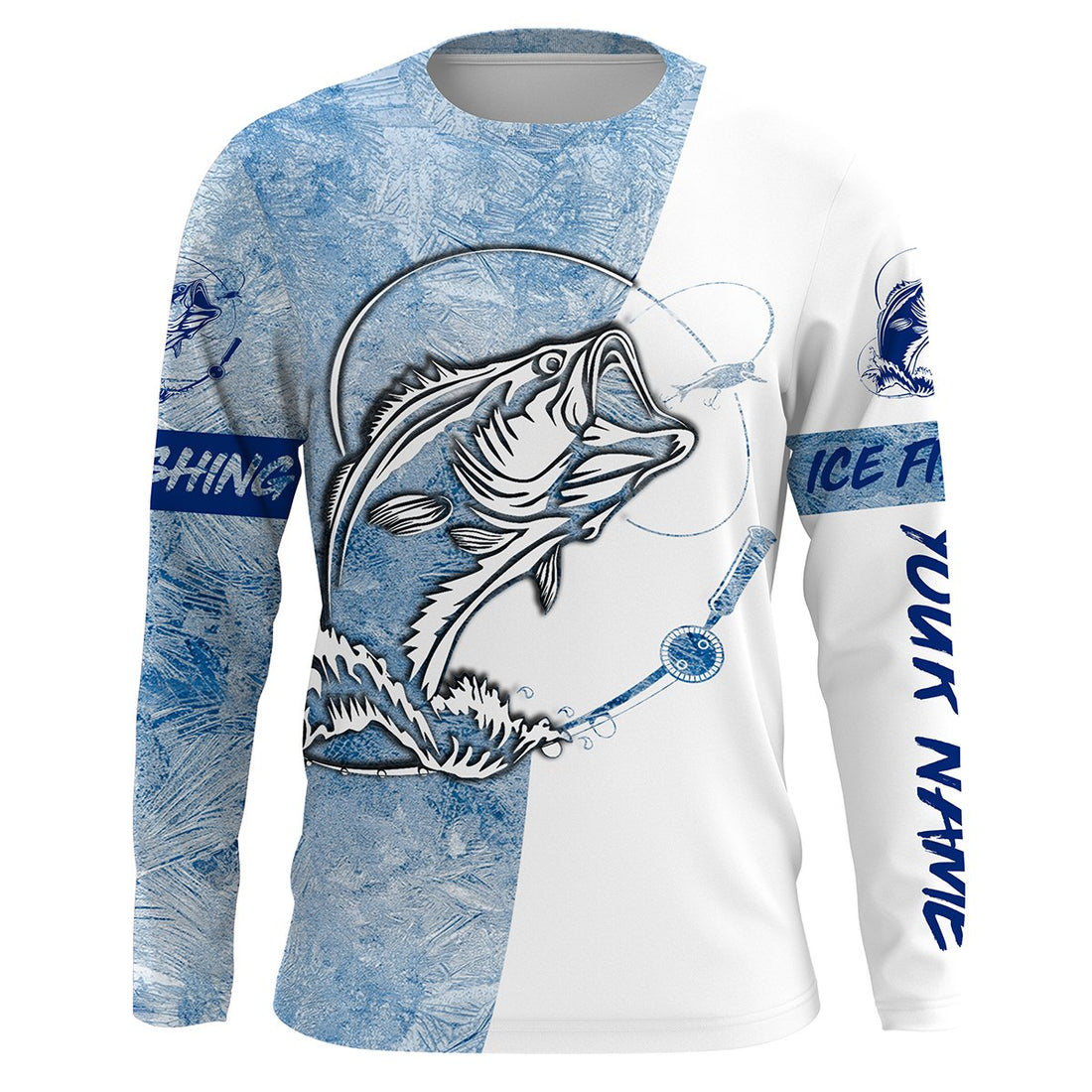 Ice Fishing Largemouth Bass Winter Fishing Performance Long Sleeve, Fisherman Gifts FSD2657