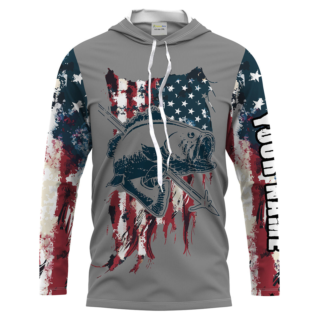Archery Bowfishing American Flag Customize Name 3D All Over printed, Women - Personalized Fishing Gifts FSD2222