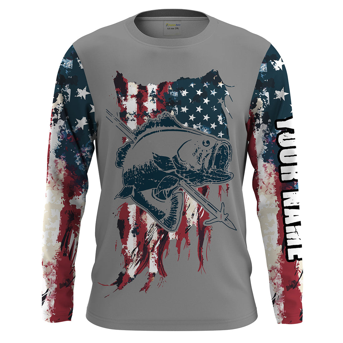 Archery Bowfishing American Flag Customize Name 3D All Over printed, Women - Personalized Fishing Gifts FSD2222