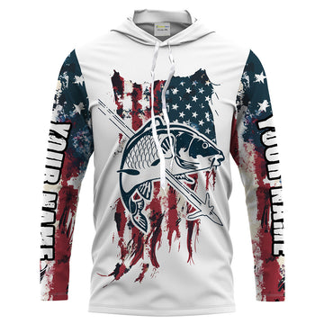 Carp Bowfishing American Flag Customized Name 3D All Over printed, Women - Patriotic Bow Fishing Gifts FSD2241